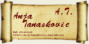 Anja Tanasković vizit kartica